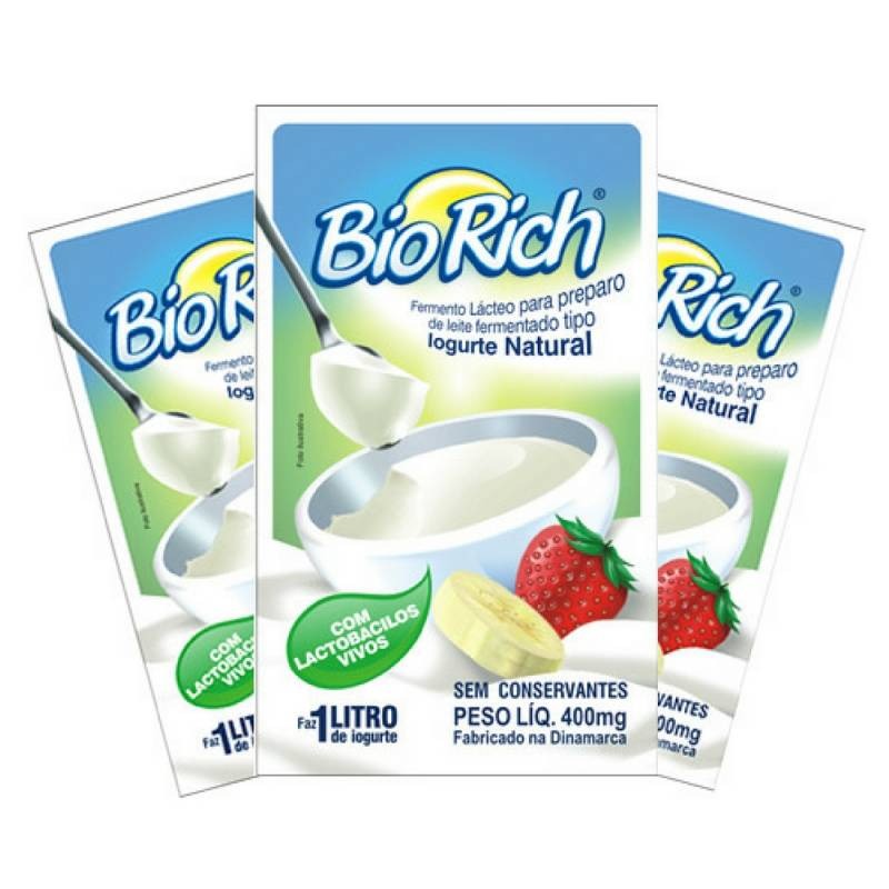 FERMENTO LÁCTEO PARA IOGURTE NATURAL 400MG BIO RICH
